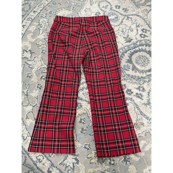 J.Crew Kelsey Pant Women’s Size 4 Red Plaid Tartan Straight Leg Hemmed - Picture 6 of 8